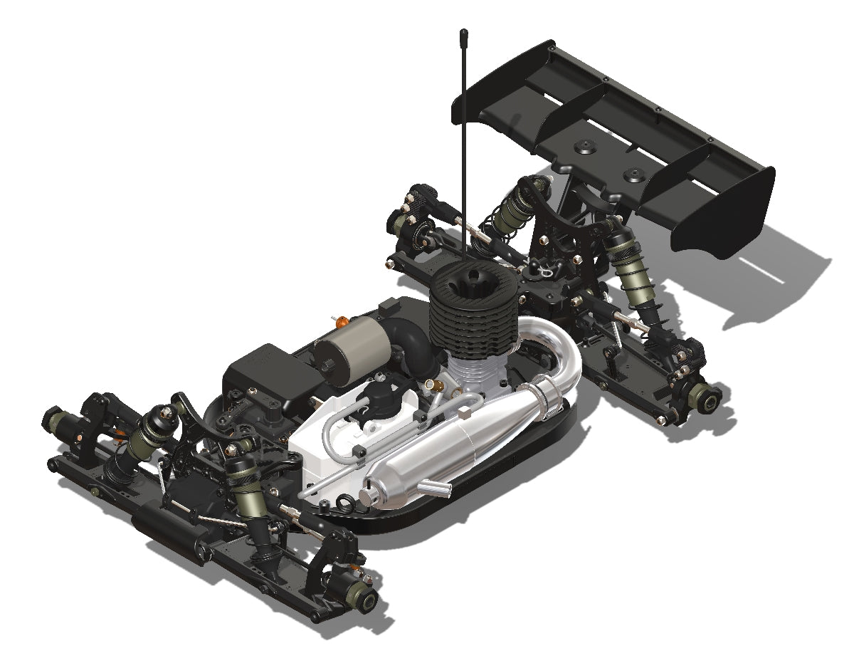 D8 RS 1/8 Competition Nitro Buggy (Without Bodyshell)