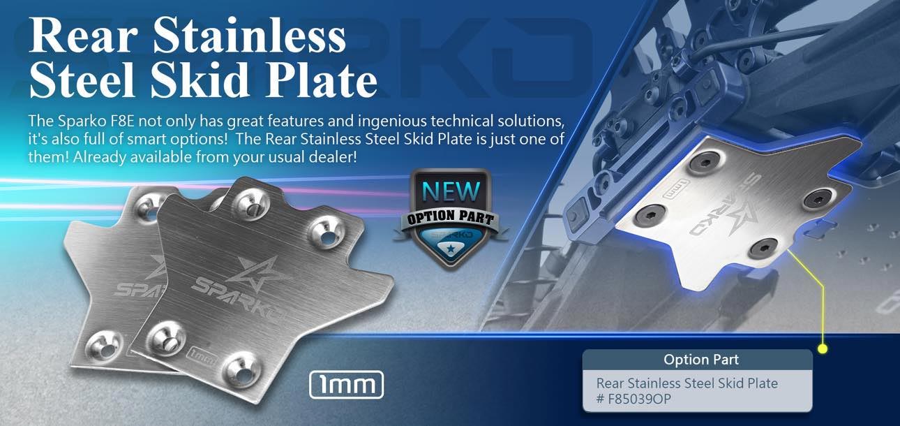 Sparko F8E Stainless Steel Rear Chassis Protector