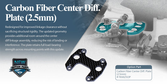 Sparko F8 Carbon Fiber Center Diff. Plate 2.5mm SE