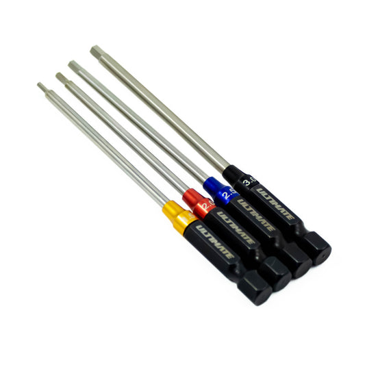 ⚙️ Conjunto de Pontas Hex Power Tool Ultimate Racing – 1.5 / 2.0 / 2.5 / 3.0 mm x 98 mm 💪