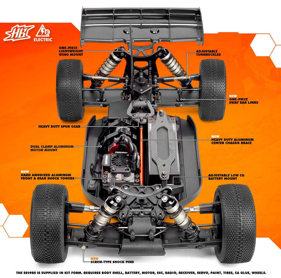 E819RS 1/8 Competition Electric Buggy