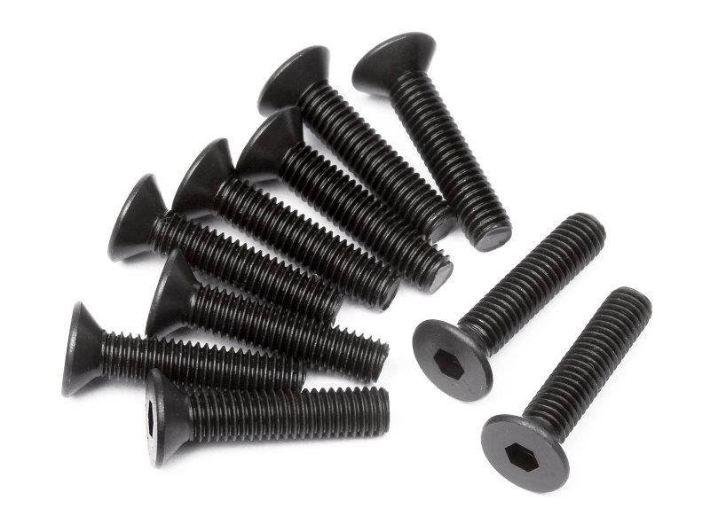 FLAT HEAD SCREW M3x14mm (HEX SOCKET/10pcs)
