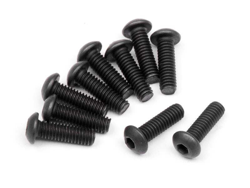 BUTTON HEAD SCREW M2.5X8MM (HEX SOCKET/10PCS)