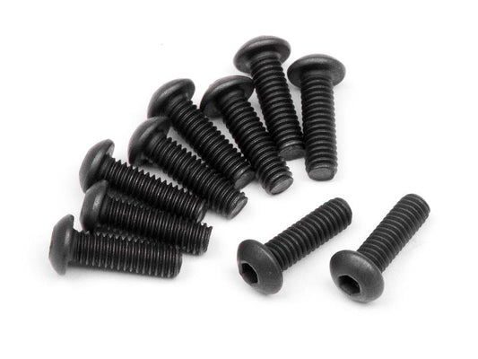 BUTTON HEAD SCREW M2.5X8MM (HEX SOCKET/10PCS)