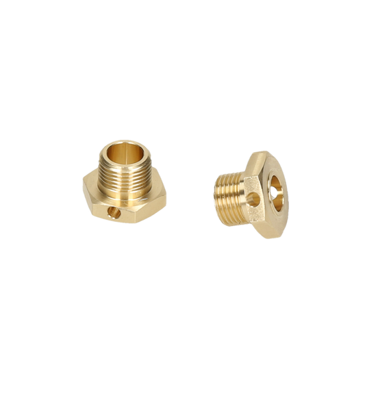 Brass Wheel Hex Hub 2pcs (Narrow)