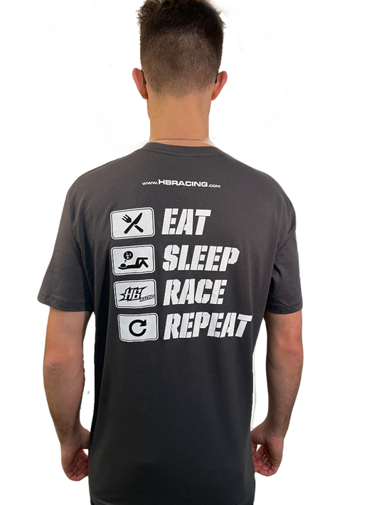 HB Racing Eat/Sleep/Race/Repeat T-Shirt (S/M/L/XL/XXL/XXL)