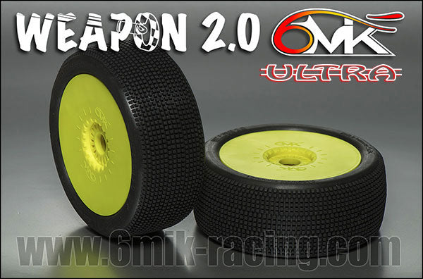 Weapon 2.0 Tyres glued on rims - 21/40 compound (pair)