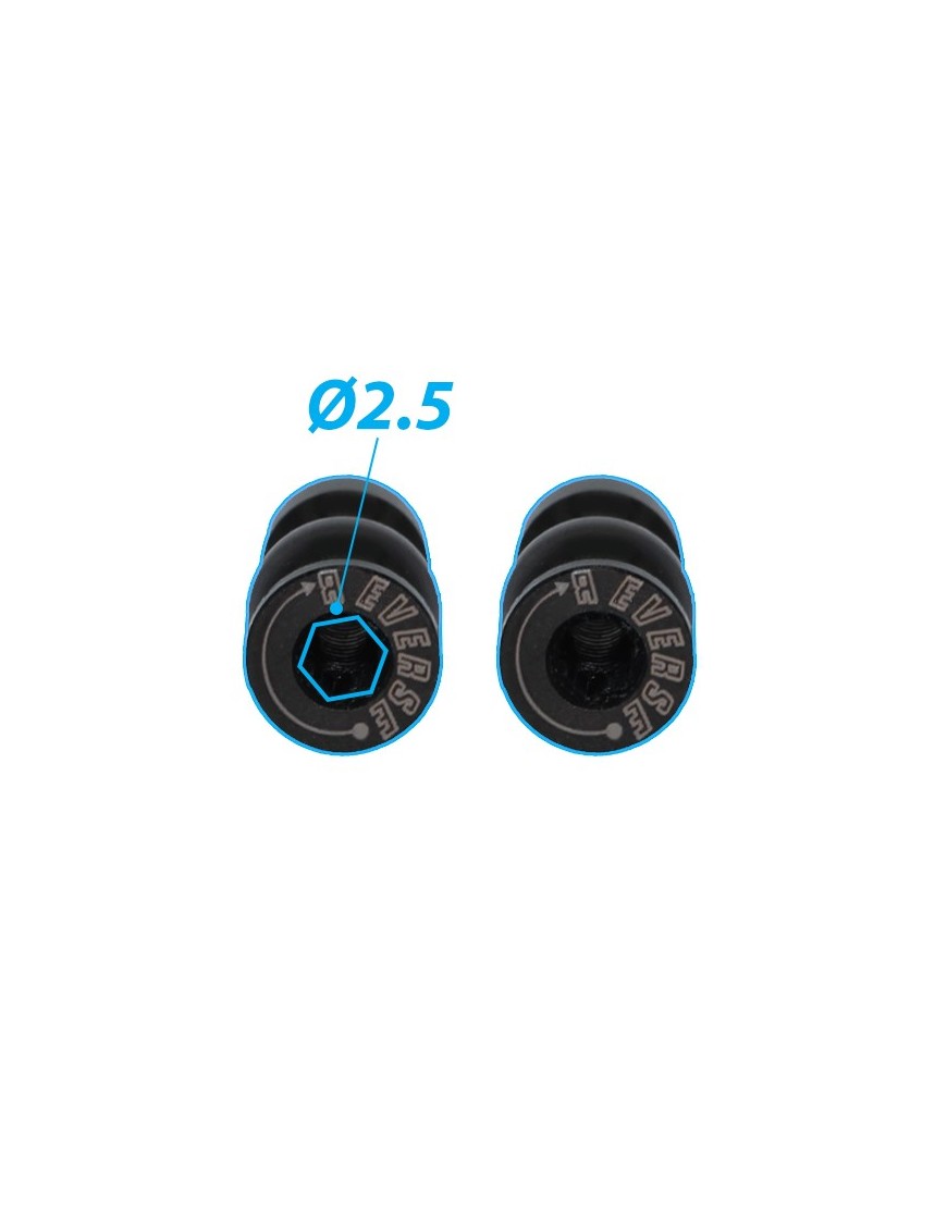 KIT UPPER LINK BALLS "REVERSE" IN ERGAL 7075-T6 FOR SWORKZ S35-3/S35-3E/S35-GT