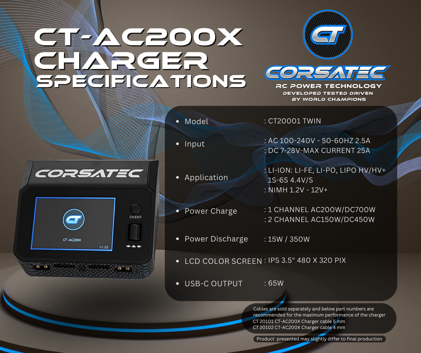 Corsatec Dual Pro charger AC/DC - EU - CORSATEC - CT20001