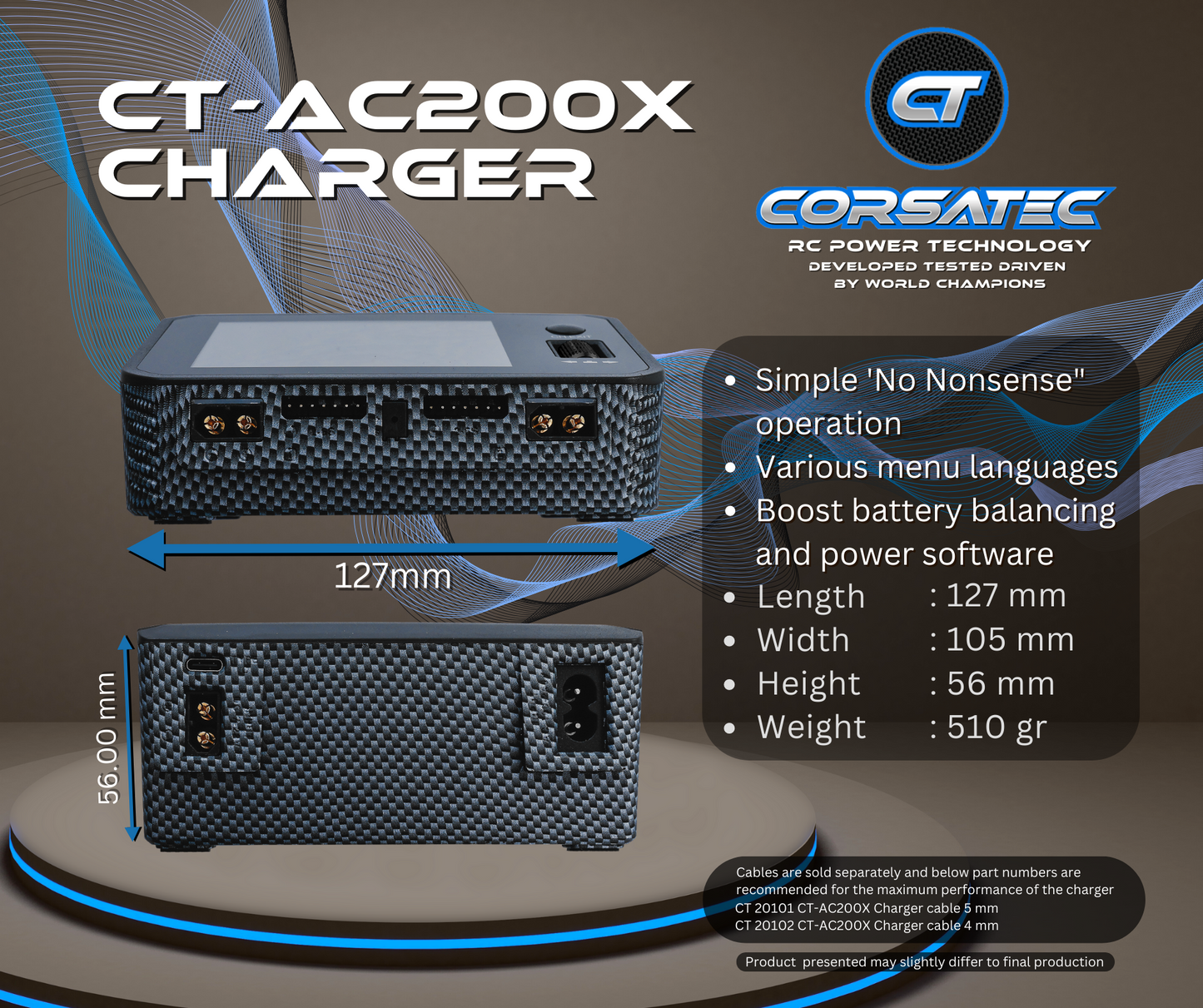 Corsatec Dual Pro charger AC/DC - EU - CORSATEC - CT20001