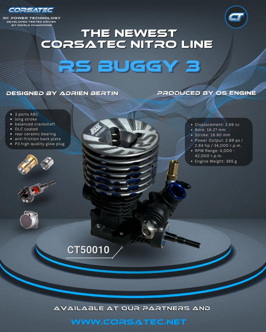 Combo RS Line Off-Road Engine (O.S. B2105) Engine 3 Ports .21 Tuned Ceramic / Pipe Efra 2180 - CORSATEC