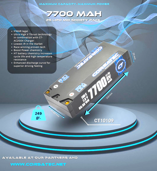 Corsatec SM Line HV Lipo 2S Mid 7700mah