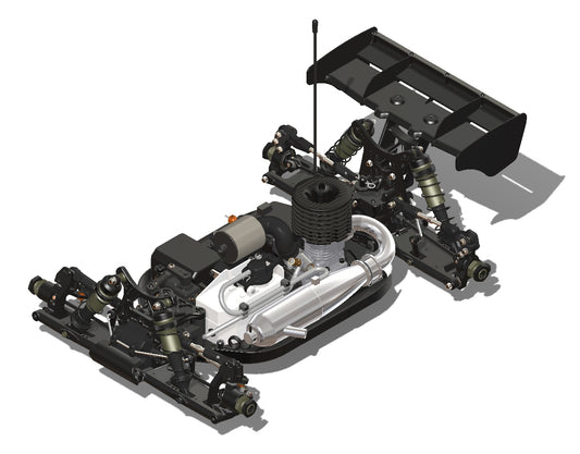 D8 RS 1/8 Competition Nitro Buggy (Without Bodyshell)
