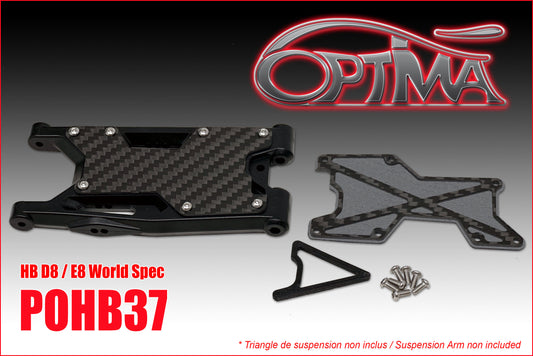 Carbon fiber reinforced Rear Arms plate for HB D8/E8WS (Pair)