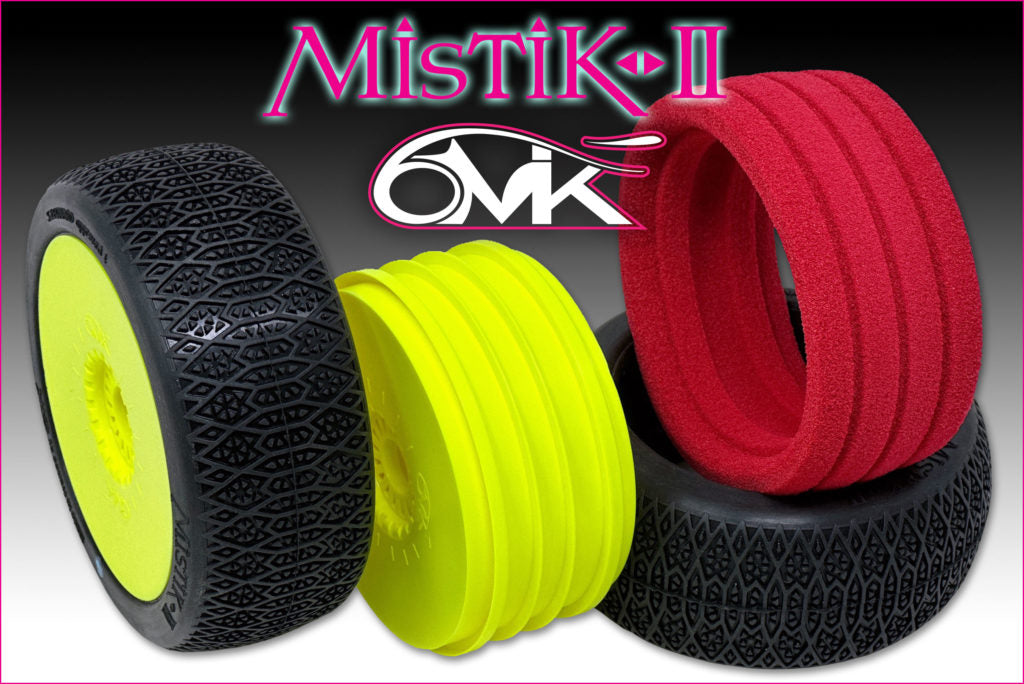 Mistik II Tyres - compound + rims yellow + Inserts (pair)