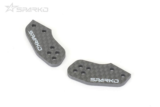 🚗💨 Sparko F8 Carbon Fiber Steering Knuckle Plate 4 Holes 3.0mm (2) 🏁⚙️