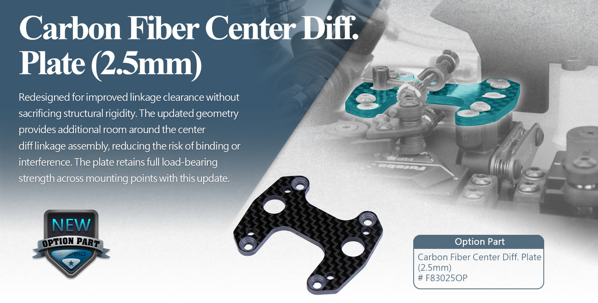Sparko F8 Carbon Fiber Center Diff. Plate 2.5mm SE