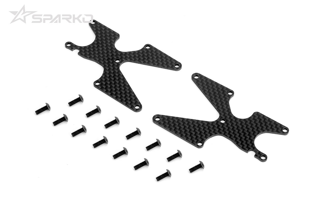 🏁 Sparko F8 Carbon Rear Arm Inserts 2.0 mm (2 un.)