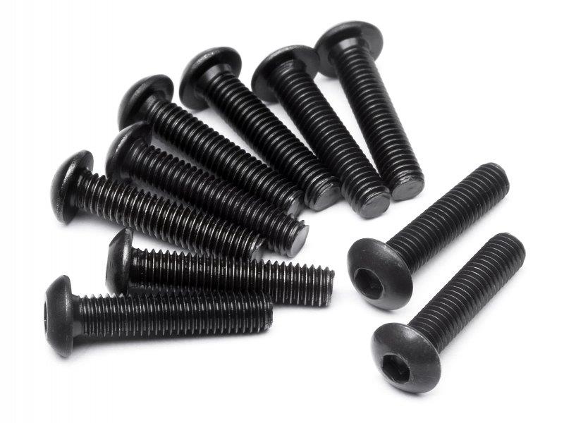 BUTTON HEAD SCREW M3x16mm (HEX SOCKET/10pcs)