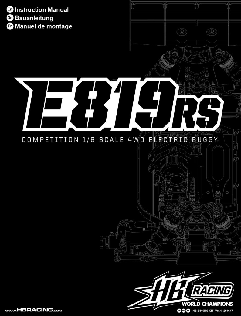 E819RS 1/8 Competition Electric Buggy