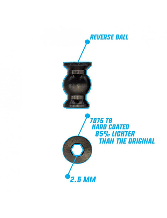 KIT BALLS "REVERSE" IN ERGAL 7075-T6 FOR TLR 8IGHT X